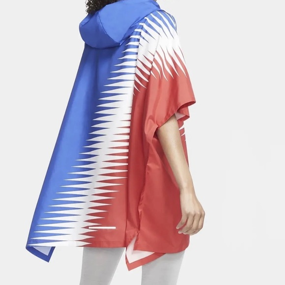 Nike Team USA Marathoner Running Windcheater Rain Poncho Jacket S/M World Cup - Picture 9 of 13